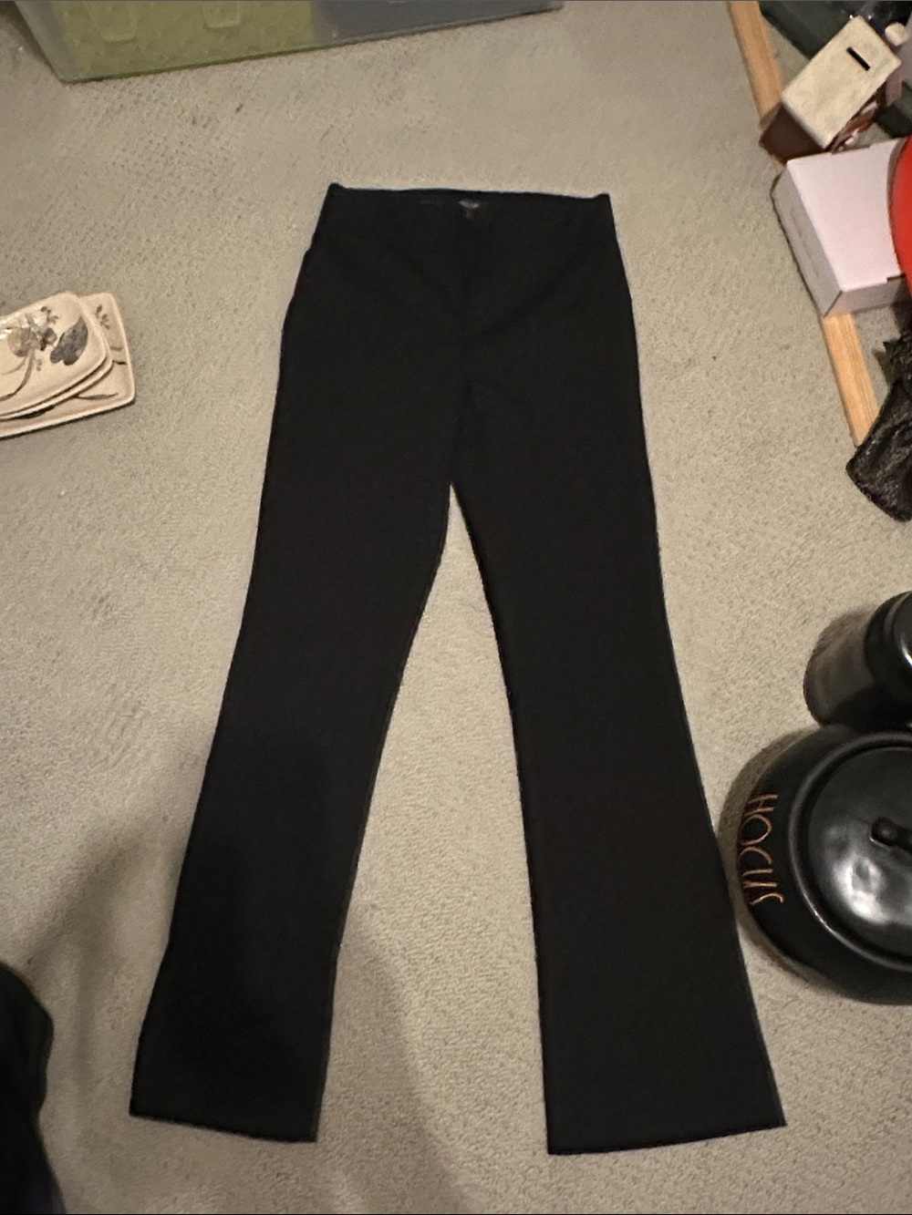 Simply by Vera Wang Bootcut Stretch Pull-on Black Work Dress Pants Womens S